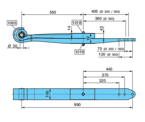 TUKIJOUSI BPW SLU 2X43 550/380/405