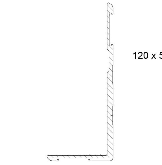 ALL KANTPROFIL 120 X 50 L=7900MM