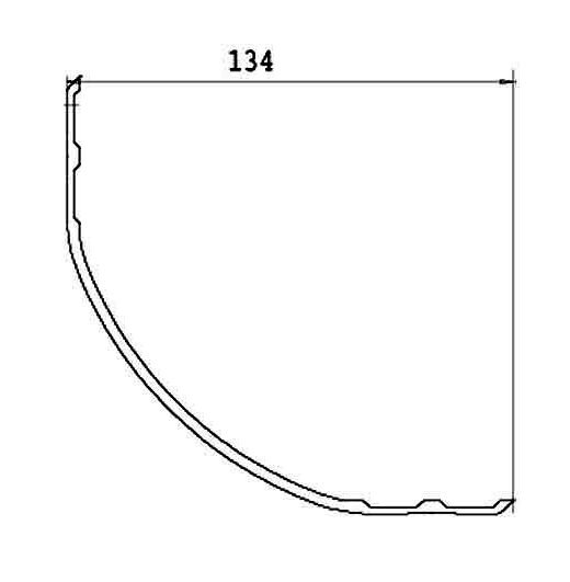 ALPR HÖRNPROFIL L=3500, HALVRUND