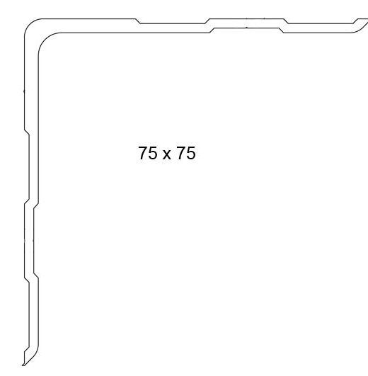 ALL 75 X 75 L=3100 MM ELOXERAD