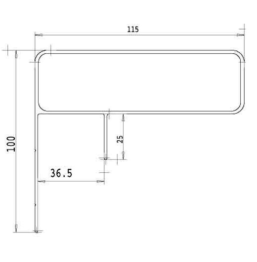ALPR 115 X 100 X 35-6000, ÄNDPROFIL SIDOHINDER