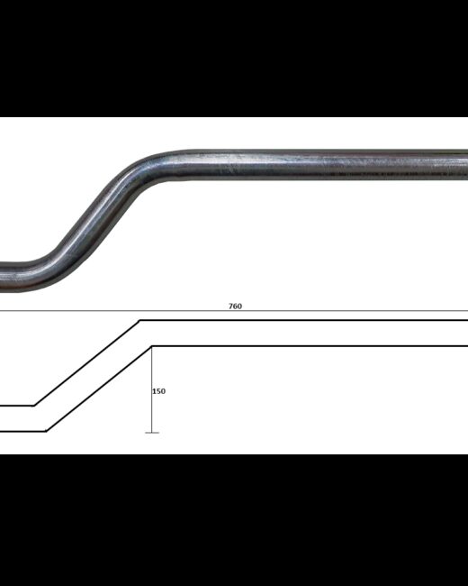 STÄNKSKÄRMSUPPH.RÖR L=760 MM