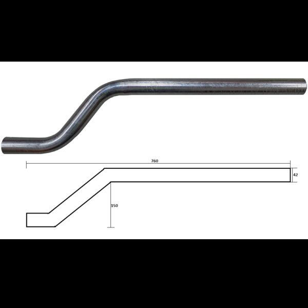 STÄNKSKÄRMSUPPH.RÖR L=760 MM
