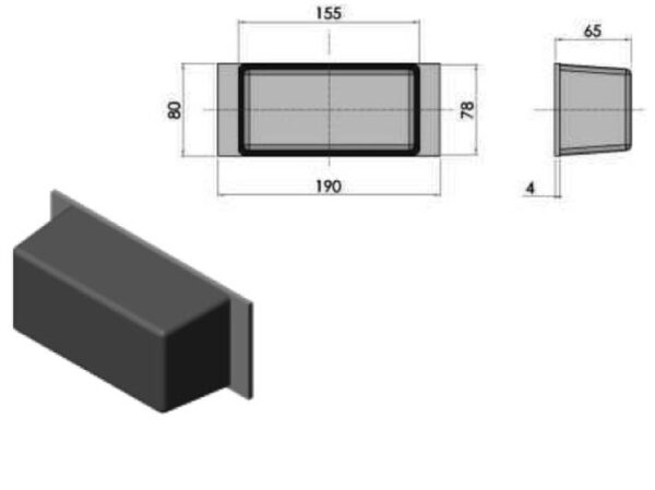 GUMMIBUFFERT 155 X 80 X 65