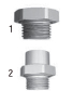ÖVERGÅNGSSTUTS M16 X 1/4-18TP