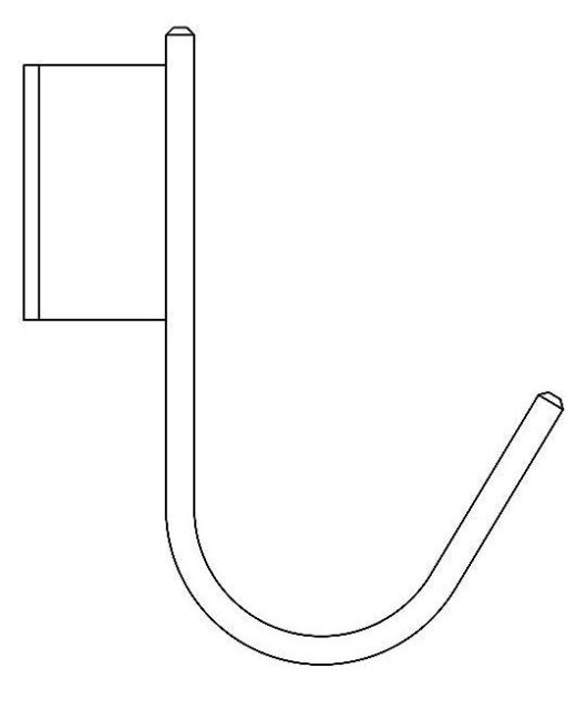 ISKEDJEKROK BULTBAR, H=425 MM