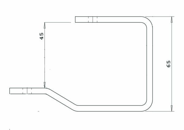 BAKHÖRNSTOLPE GS45, RST, L=3400 MM
