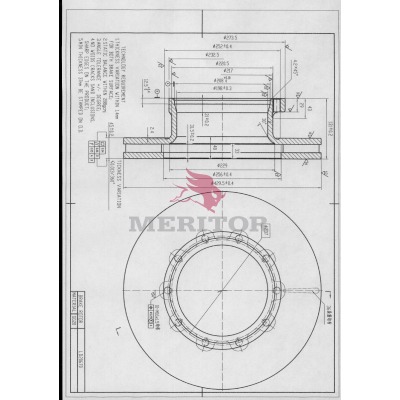 BROMSSKIVA BPW 12T 22,5 430 MM