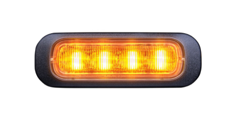 BLIXTLJUS GUL 4 X LED 12/24V