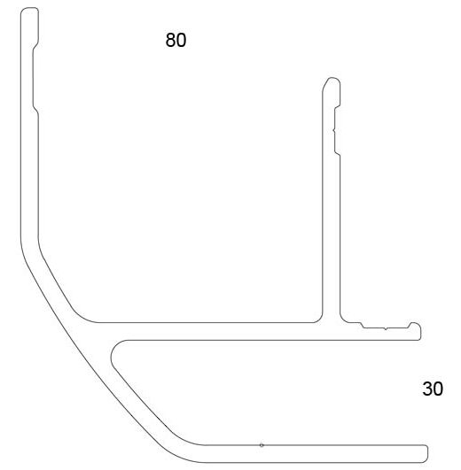ALPR HÖRNPROFIL L=3500, 80/30
