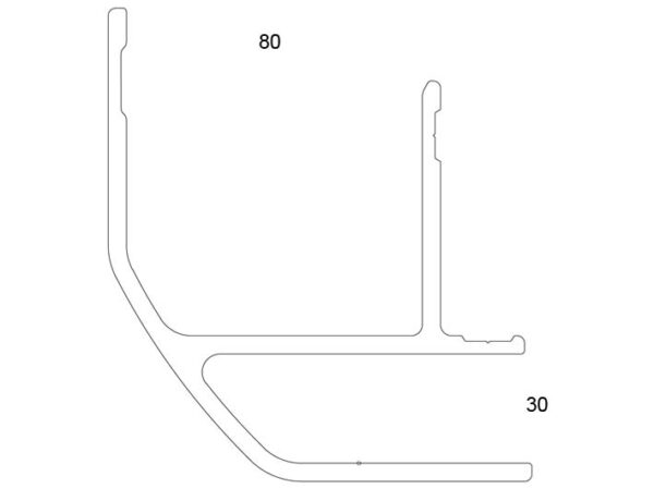 ALPR HÖRNPROFIL L=4000, 80/30